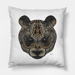 Golden Panda Pillow