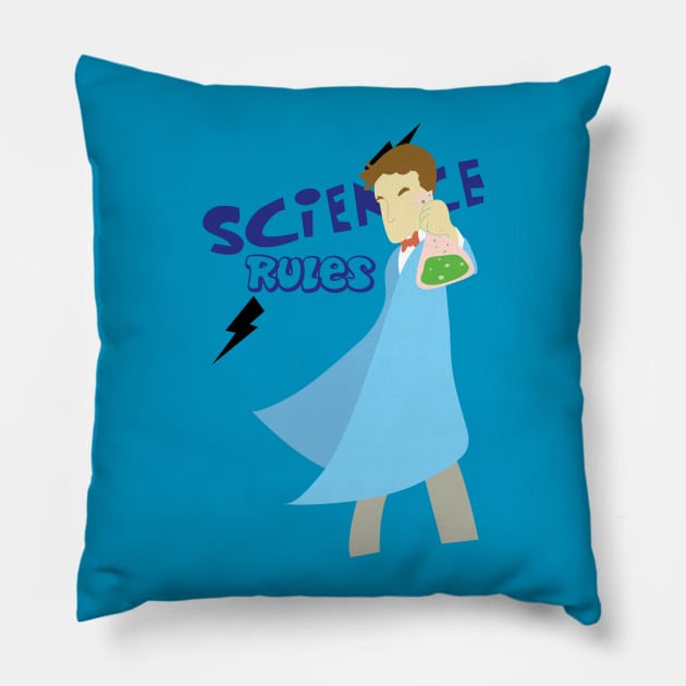 Science Rules Pillow by GarBear Designs