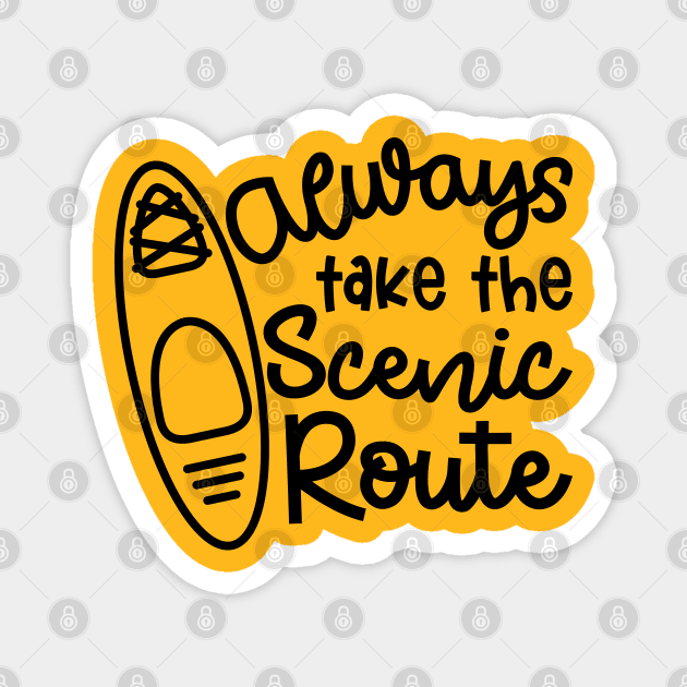 Always Take The Scenic Route Kayaker Magnet by GlimmerDesigns