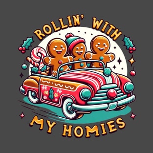 Rollin' With My Homies Vintage Gingerbread Men T-Shirt