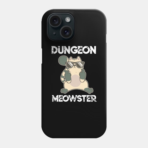 Dungeon Moewster Master Cat RPG DM Funny Gift For Him Her Phone Case by TellingTales