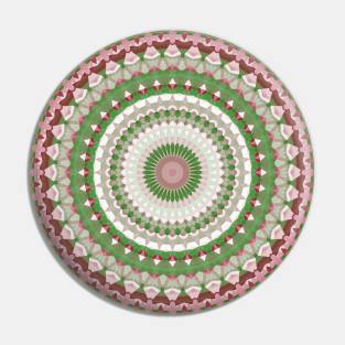 Boho Groovy Intricate Christmas Mandala Pin