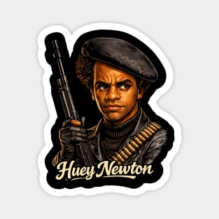 Huey P. Newton Revolutionary Power Portrait Illustration Magnet