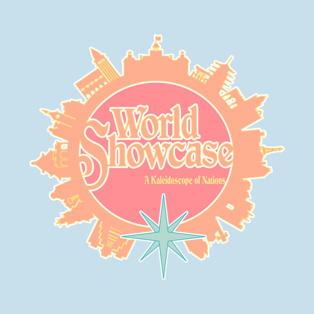 World Showcase Compass Peach by PrinceHans Designs