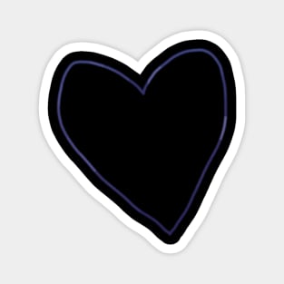 Small Blue Heart Line Magnet