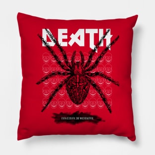 Black widow spider - vintage style drawing Pillow