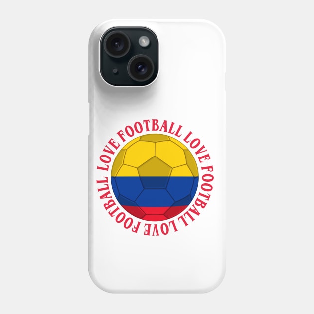 COLOMBIA- Colombian Colours Football Soccer Icon Phone Case by IceTees