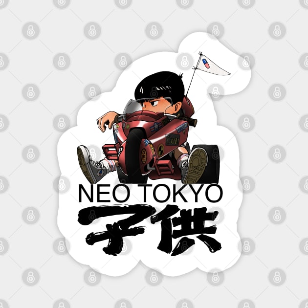 Asplenia Studios: Neo Tokyo Kids #1 "Big Wheel" Magnet by AspleniaStudios