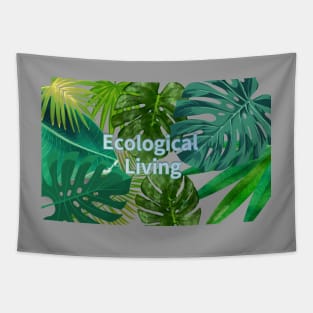 Eco-local living,palm tree,summer,summertime,summer season Tapestry