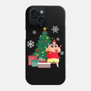 Crayon Shin Chan Around The Christmas Tree Phone Case