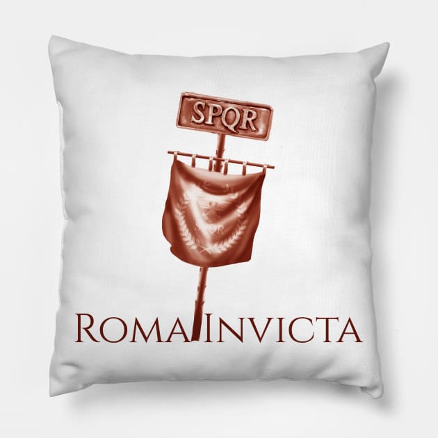 Ancient Rome SPQR Legion Aquila Roman Eagle Standard Roman History Pillow by Styr Designs