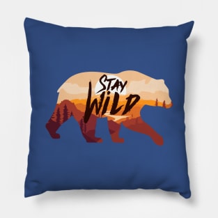 Stay Wild Bear Pillow