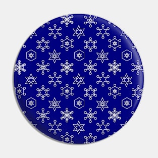 Assorted Snowflakes on Blue Repeat Pin