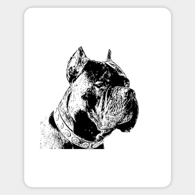 Cane Corso Black And White Dog Head T Shirt Cane Corso Black And White Sticker Teepublic