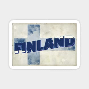 Finland vintage style retro souvenir Magnet