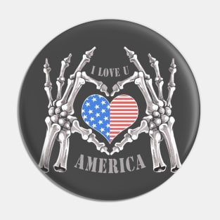 I Love USA Unisex Hoodie Pin