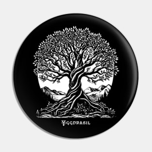 Yggdrasil - Vintage Norse Mythology Art Print - Tree of Life Wall Decor Pin