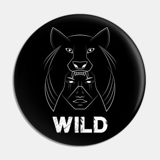 Wild Wolf Man Pin