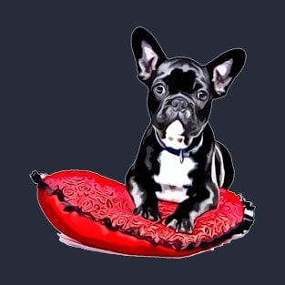 French Bulldog Red Pillow T-Shirt