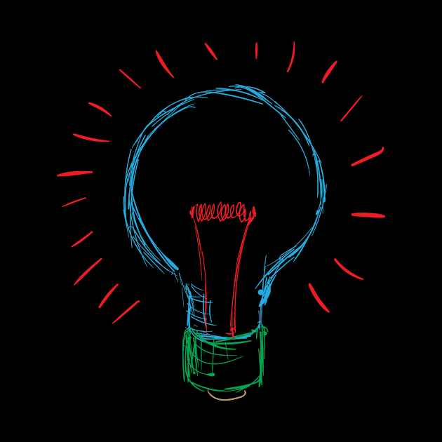 Idea Bulb Switched On by JamesBennettBeta