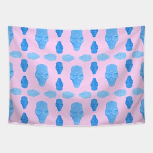 Blue sugar skulls Tapestry