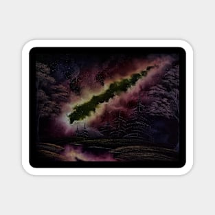 Red and Yellow Milky Way Galaxy Magnet