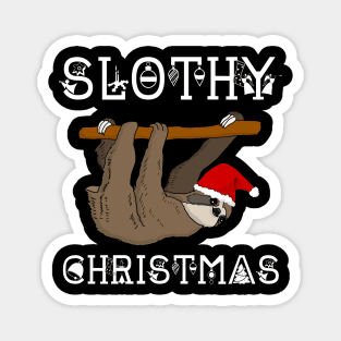 Santa Sloth Slothy Christmas Funny Gift Magnet