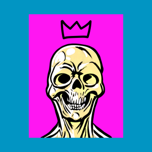 Skeletor King | Skeleton King | Apocalypse Art | Skull King | Pink T-Shirt