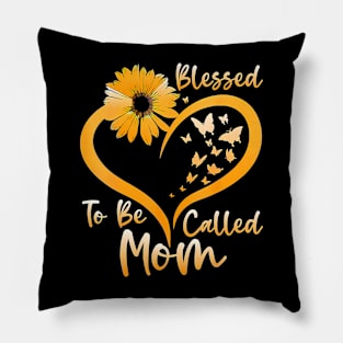 Blessed To Be Called Mom Mothers Day 2024 Sunflower Pillow