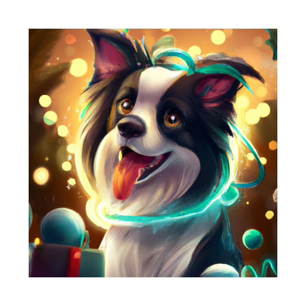 Cute Border Collie Drawing by Play Zoo