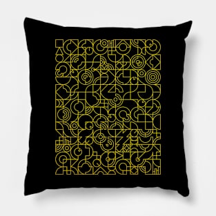 Electronic Music Producer Mosaic Pattern Yellow Pillow