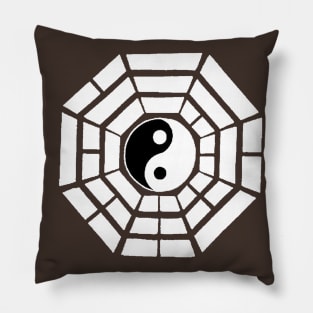 Pakua - Yin Yang and Eight Trigrams (White) Pillow