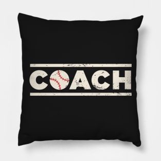 Retro Baseball Coach Pillow