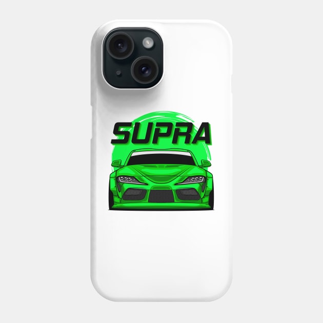 Green Supra MK V Phone Case by GoldenTuners