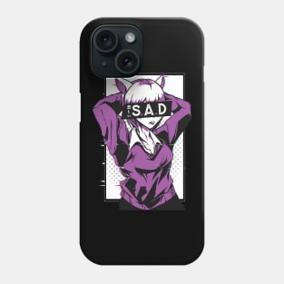 Sad Badass Manga Girl Phone Case