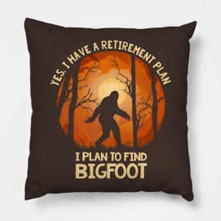 Bigfoot Retirement Plan Pillow