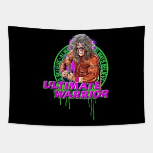 Ultimate Warrior Always Believe Pose Tapestry