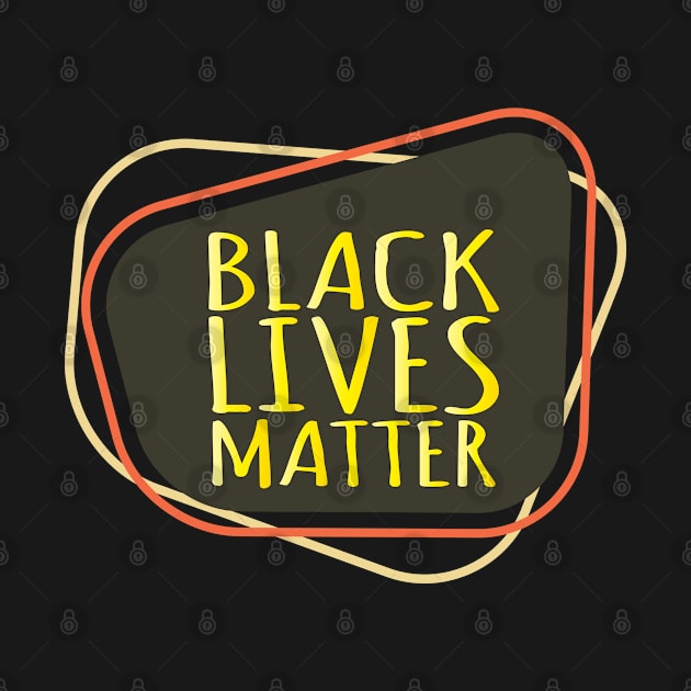 Black lives matter by gold package