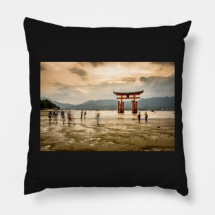 Unique street photography of Itsukushima Torii gate Pillow