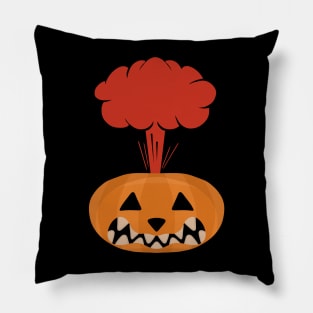 Mushroom cloud halloween pumpkin Pillow