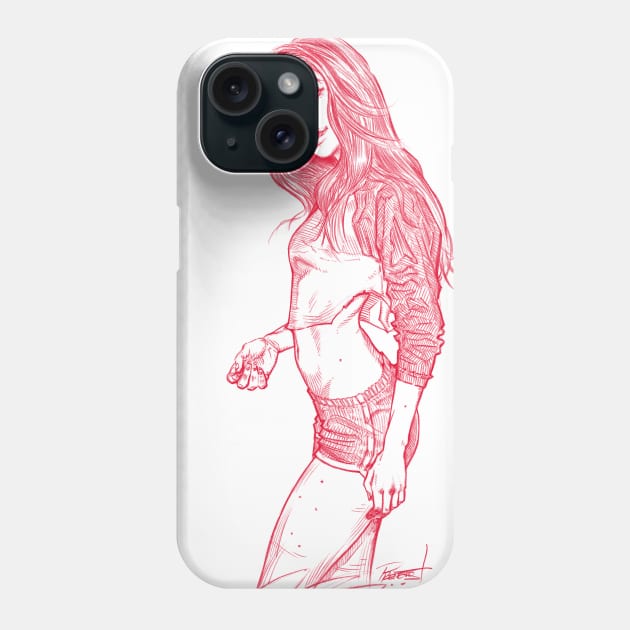 Ola Red Line Phone Case by benprenart