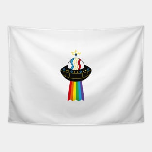 Rainbow UFO Tapestry