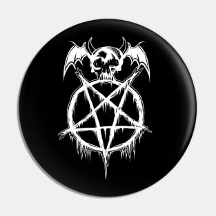 Skull and Pentagram Pin