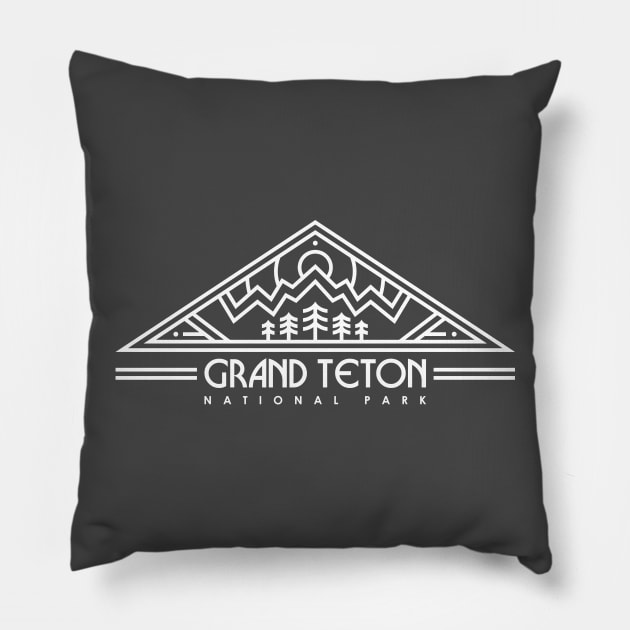Grand Teton National Park Pillow by PodDesignShop