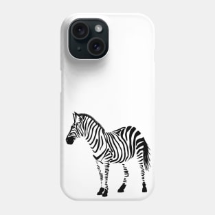 Hand drawn zebra Phone Case