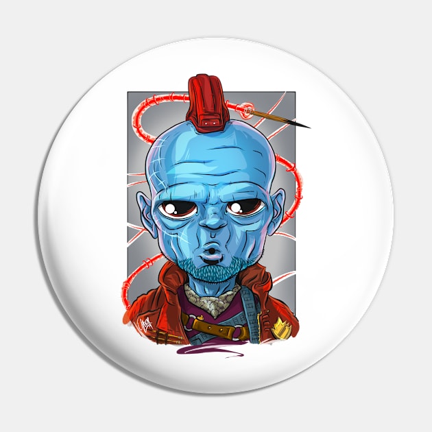 Pop Culture Caricature #8 - Yondu Pin by yazgar