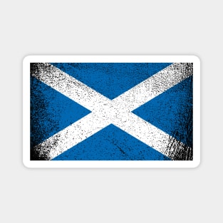 Distressed Scottish Saltire St Andrews Flag Design Magnet