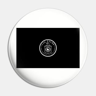 CIA Files Black and White Logo Pin