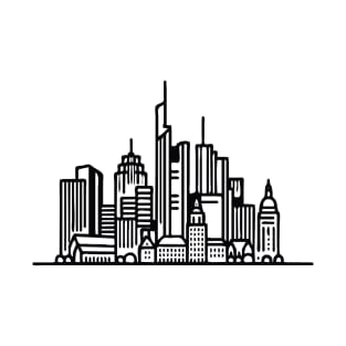 Frankfurt Minimalist Skyline T-Shirt