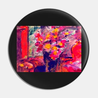 'Flower Vase' by Lovis Corinth REMASTERED TECHNICOLOR Pin